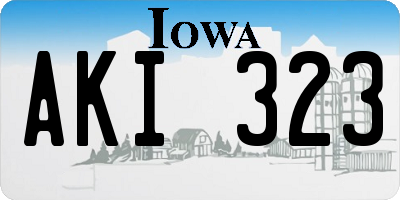 IA license plate AKI323