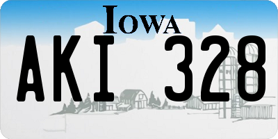 IA license plate AKI328
