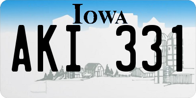 IA license plate AKI331