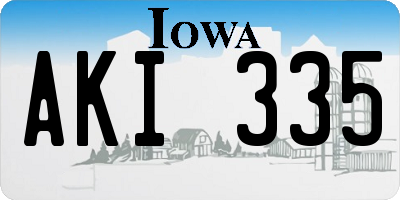 IA license plate AKI335