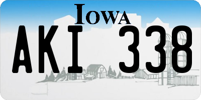 IA license plate AKI338