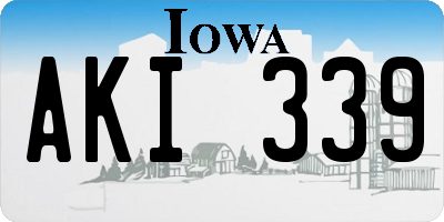 IA license plate AKI339