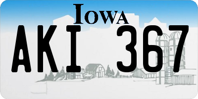 IA license plate AKI367