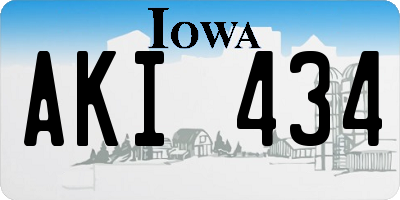 IA license plate AKI434