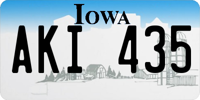 IA license plate AKI435