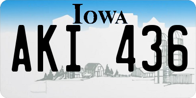 IA license plate AKI436