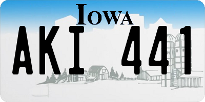 IA license plate AKI441