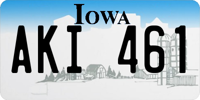 IA license plate AKI461