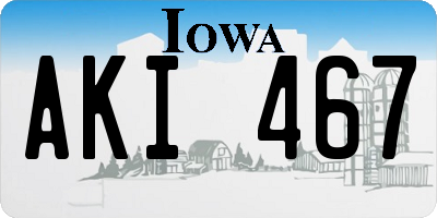 IA license plate AKI467