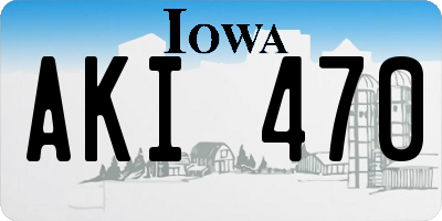 IA license plate AKI470