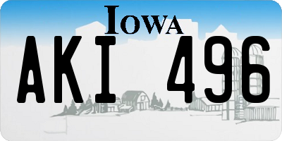 IA license plate AKI496