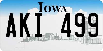 IA license plate AKI499