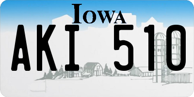 IA license plate AKI510