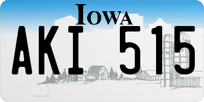 IA license plate AKI515