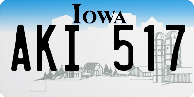 IA license plate AKI517