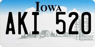 IA license plate AKI520