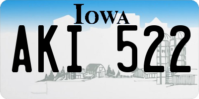 IA license plate AKI522