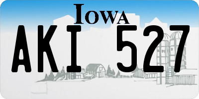 IA license plate AKI527