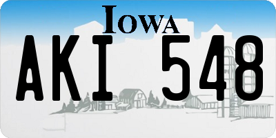IA license plate AKI548
