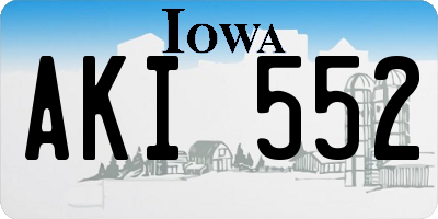 IA license plate AKI552