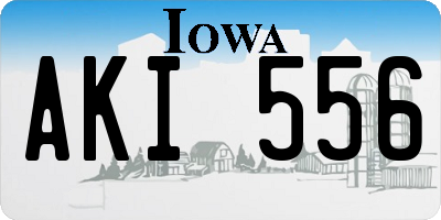 IA license plate AKI556