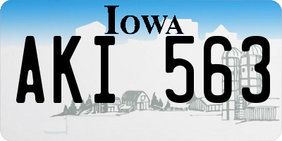 IA license plate AKI563