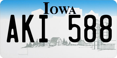 IA license plate AKI588