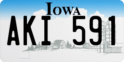 IA license plate AKI591