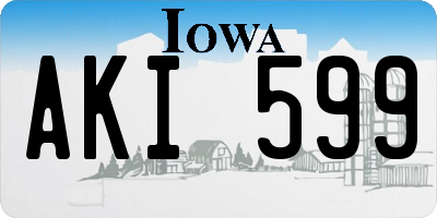 IA license plate AKI599