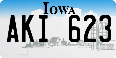 IA license plate AKI623