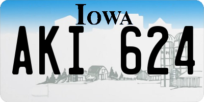 IA license plate AKI624