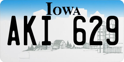 IA license plate AKI629