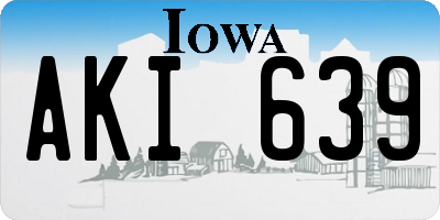 IA license plate AKI639