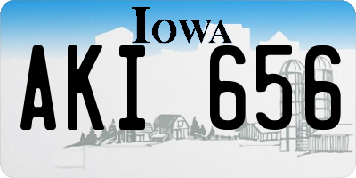 IA license plate AKI656