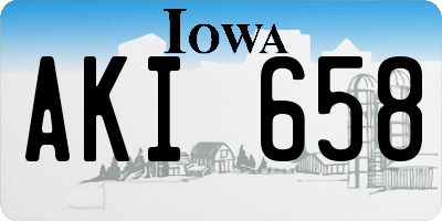 IA license plate AKI658