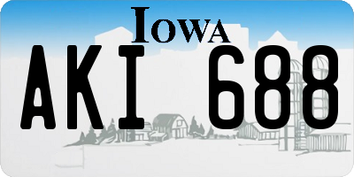 IA license plate AKI688