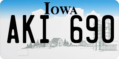 IA license plate AKI690
