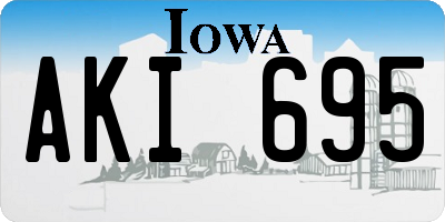 IA license plate AKI695