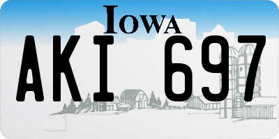 IA license plate AKI697