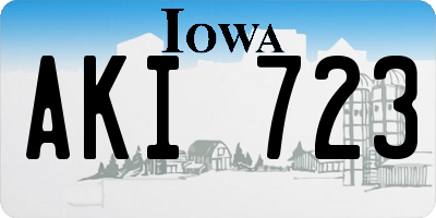 IA license plate AKI723