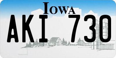 IA license plate AKI730