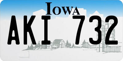 IA license plate AKI732