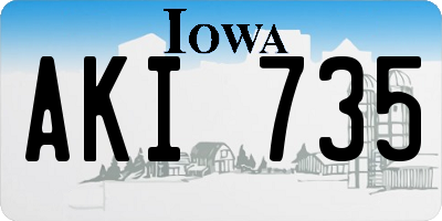 IA license plate AKI735