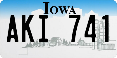 IA license plate AKI741