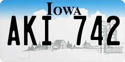 IA license plate AKI742