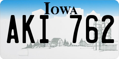 IA license plate AKI762