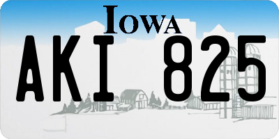 IA license plate AKI825