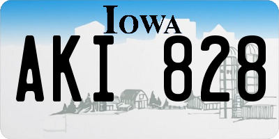 IA license plate AKI828