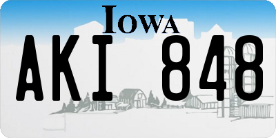 IA license plate AKI848