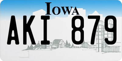 IA license plate AKI879